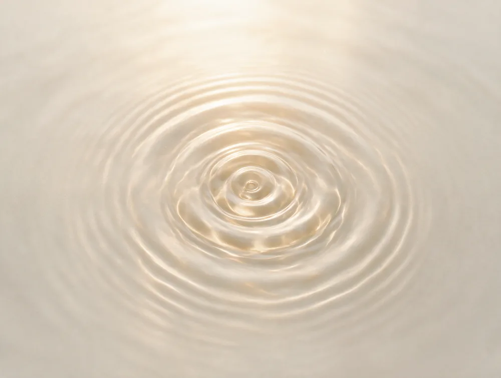 Concentric ripples spreading across water